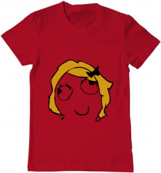 Tricou barbat Printado derpina Bumbac Regular fit Rosu 3XL INTL 