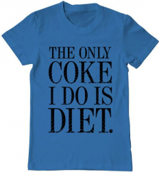 Tricou barbat Printado diet coke Bumbac Regular fit Albastru azuriu L INTL 