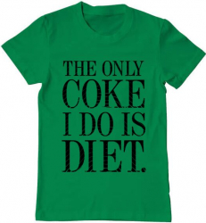 Tricou barbat Printado diet coke Bumbac Regular fit Verde mediu 3XL INTL 