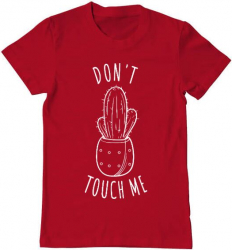 Tricou barbat Printado do not touch me Bumbac Regular fit Rosu XL INTL 