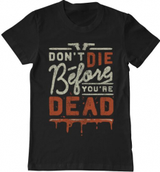 Tricou barbat Printado dont die Bumbac Regular fit Negru S INTL 