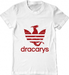 Tricou barbat Printado dracarys Bumbac Regular fit Alb 3XL INTL 