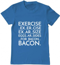 Tricou barbat Printado exercise Bumbac Regular fit Albastru azuriu 3XL INTL 