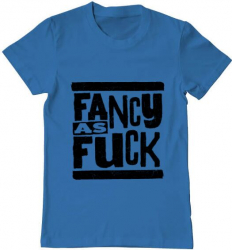 Tricou barbat Printado F ck Bumbac Regular fit Albastru azuriu 3XL INTL 