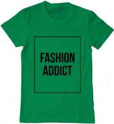 Tricou barbat Printado fashion addict Bumbac Regular fit Verde mediu 2XL INTL 