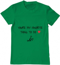 Tricou barbat Printado favorite thing Bumbac Regular fit Verde mediu M INTL 