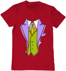 Tricou barbat Printado gentleman suit Bumbac Regular fit Rosu L INTL 