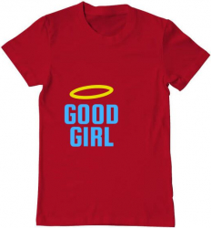 Tricou barbat Printado good girl Bumbac Regular fit Rosu XL INTL 