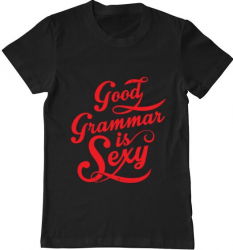 Tricou barbat Printado good grammar Bumbac Regular fit Negru M INTL 