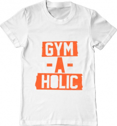 Tricou barbat Printado gymaholic Bumbac Regular fit Alb 3XL INTL 