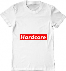 Tricou barbat Printado hardcore Bumbac Regular fit Alb L INTL 