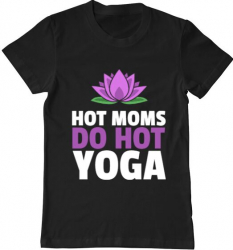 Tricou barbat Printado hot yoga Bumbac Regular fit Negru M INTL 