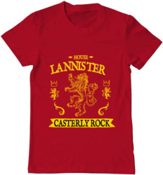 Tricou barbat Printado house lannister Bumbac Regular fit Rosu 3XL INTL 