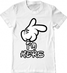 Tricou barbat Printado i am hers Bumbac Regular fit Alb 3XL INTL 