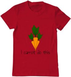 Tricou barbat Printado i carrot do this Bumbac Regular fit Rosu S INTL 