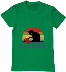 Tricou barbat Printado i do what i want Bumbac Regular fit Verde mediu M INTL 