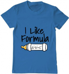 Tricou barbat Printado i like formula Bumbac Regular fit Albastru azuriu 3XL INTL 