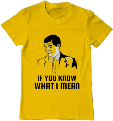 Tricou barbat Printado if you know what i mean Bumbac Regular fit Galben 3XL INTL 