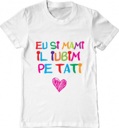 Tricou barbat Printado il iubim pe tati Bumbac Regular fit Alb L INTL 