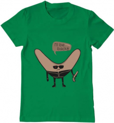 Tricou barbat Printado ill be back Bumbac Regular fit Verde mediu M INTL 