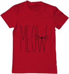 Tricou barbat Printado im a cat Bumbac Regular fit Rosu 3XL INTL 