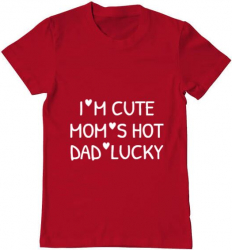 Tricou barbat Printado im cute Bumbac Regular fit Rosu XL INTL 
