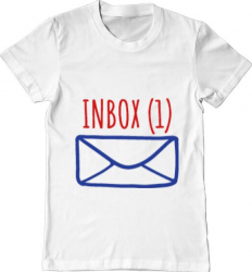 Tricou barbat Printado inbox Bumbac Regular fit Alb S INTL 