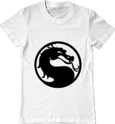 Tricou barbat Printado kombat time Bumbac Regular fit Alb 3XL INTL 