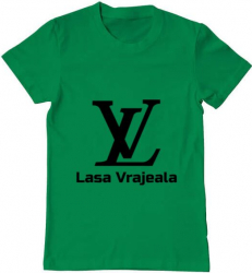 Tricou barbat Printado lasa vrajeala Bumbac Regular fit Verde mediu 2XL INTL 