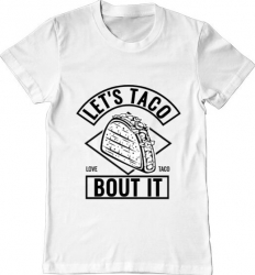 Tricou barbat Printado lets taco Bumbac Regular fit Alb 3XL INTL 