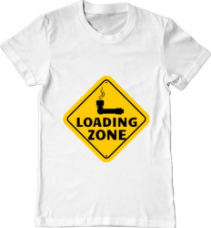 Tricou barbat Printado loading zone Bumbac Regular fit Alb 3XL INTL 