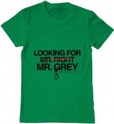 Tricou barbat Printado looking for mr grey Bumbac Regular fit Verde mediu 3XL INTL 