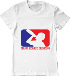 Tricou barbat Printado major league Bumbac Regular fit Alb 3XL INTL 
