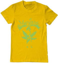 Tricou barbat Printado mary jane Bumbac Regular fit Galben 3XL INTL 