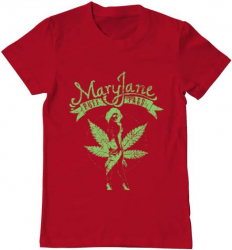Tricou barbat Printado mary jane Bumbac Regular fit Rosu S INTL 