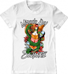 Tricou barbat Printado mirada del serpiente Bumbac Regular fit Alb 3XL INTL 