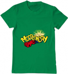 Tricou barbat Printado mooonday Bumbac Regular fit Verde mediu 3XL INTL 