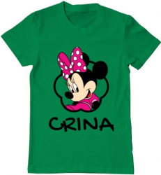 Tricou barbat Printado mouse daughter Bumbac Regular fit Verde mediu L INTL 