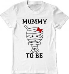Tricou barbat Printado mummy to be girl Bumbac Regular fit Alb S INTL 