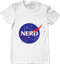 Tricou barbat Printado nerd Bumbac Regular fit Alb 3XL INTL 
