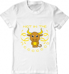 Tricou barbat Printado not in the mood Bumbac Regular fit Alb XL INTL 