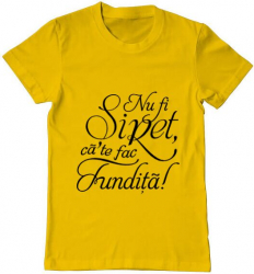 Tricou barbat Printado nu fi siret Bumbac Regular fit Galben 3XL INTL 