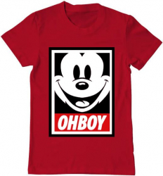 Tricou barbat Printado oh boy Bumbac Regular fit Rosu L INTL 