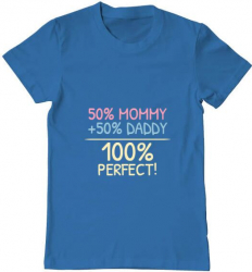 Tricou barbat Printado perfect baby Bumbac Regular fit Albastru azuriu M INTL 
