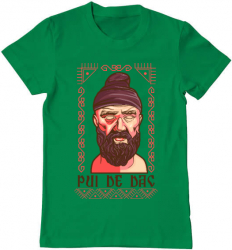 Tricou barbat Printado pui de dac Bumbac Regular fit Verde mediu M INTL 