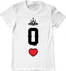 Tricou barbat Printado queen Bumbac Regular fit Alb 3XL INTL 