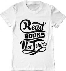 Tricou barbat Printado read books Bumbac Regular fit Alb 3XL INTL 