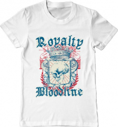 Tricou barbat Printado royalty bloodline Bumbac Regular fit Alb 3XL INTL 
