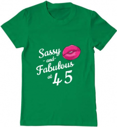 Tricou barbat Printado sassy and fabulous Bumbac Regular fit Verde mediu S INTL 