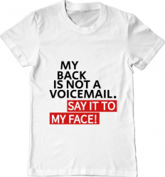 Tricou barbat Printado say it to my face Bumbac Regular fit Alb 3XL INTL 